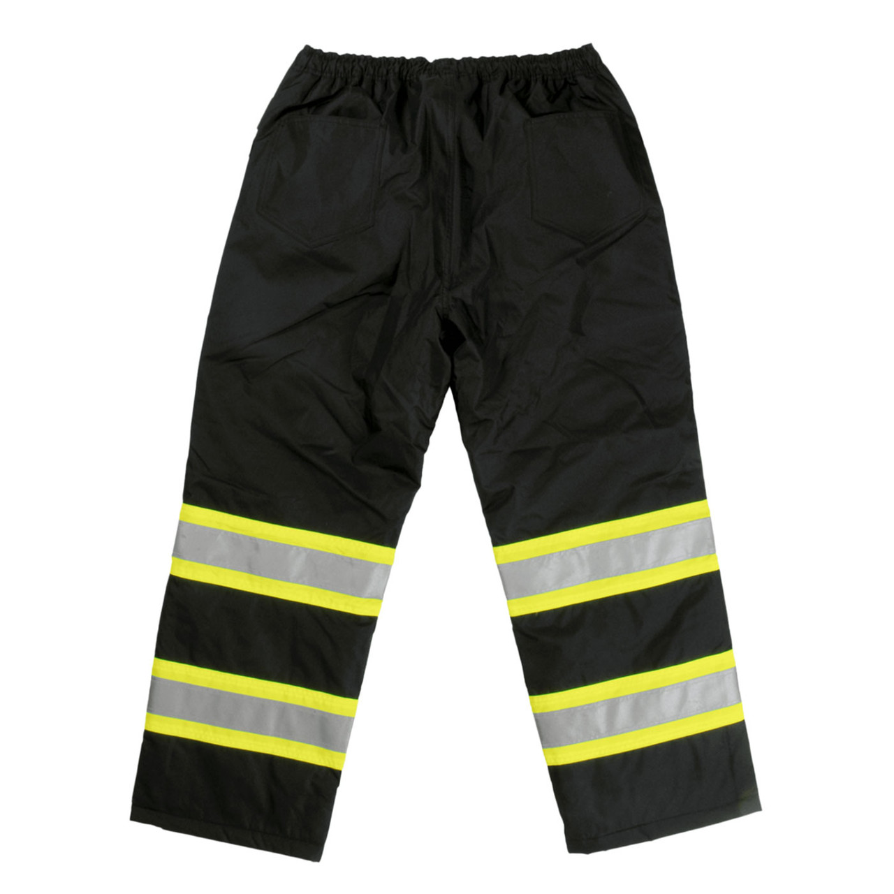 Safety work trousers, black/grey/yellow