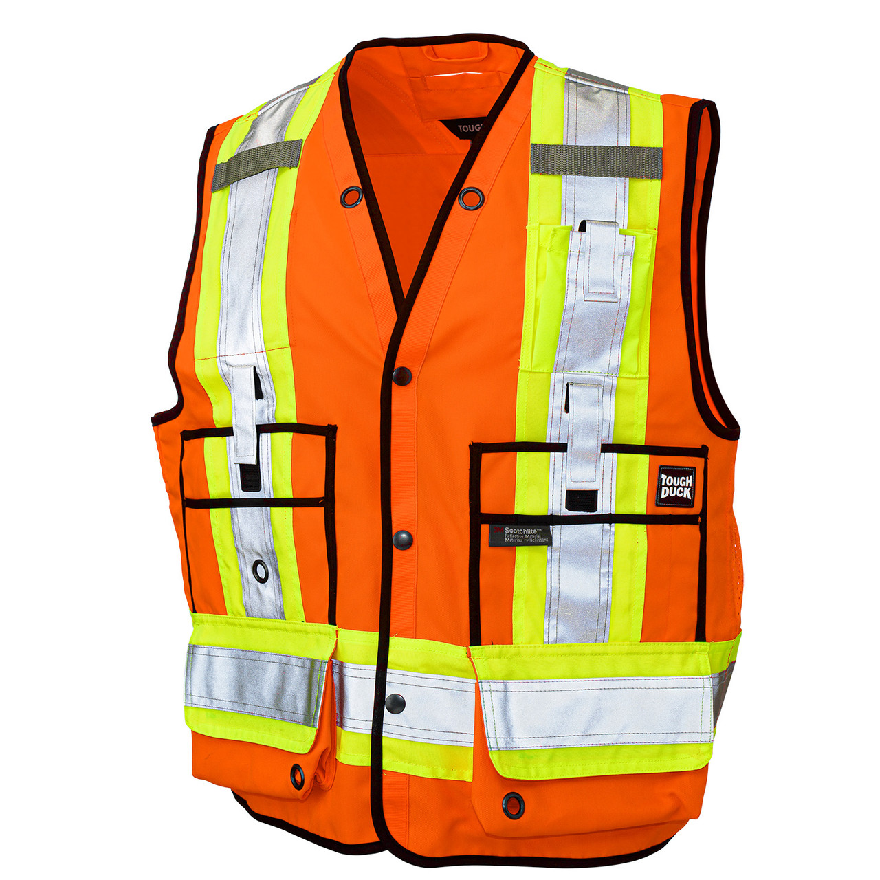 Tough Duck Class 2 Hi Vis Two-Tone X-Back Surveyor Safety Vest S313