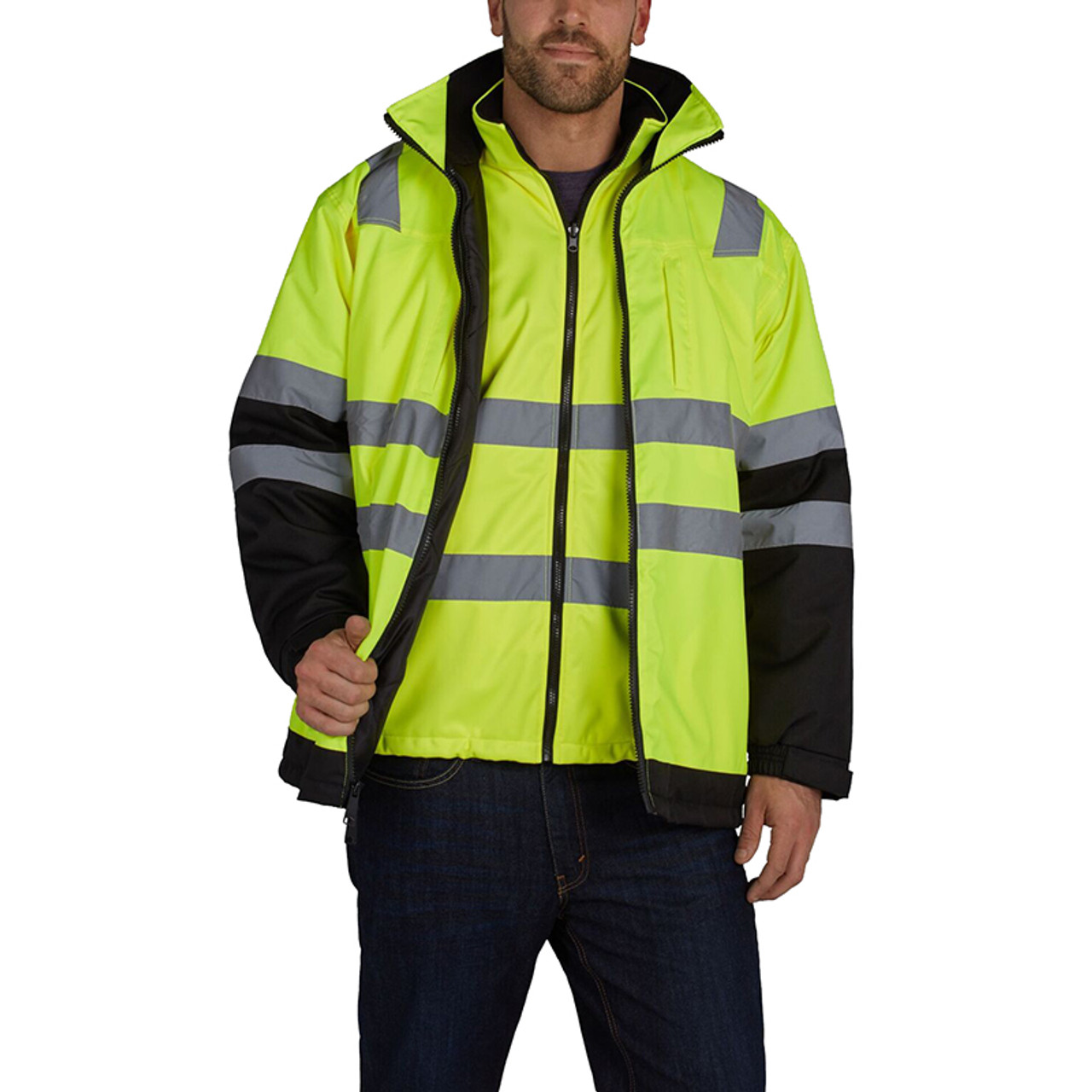 Utility Pro Class 3 Hi Vis Yellow 3-in-1 Jacket UHV821