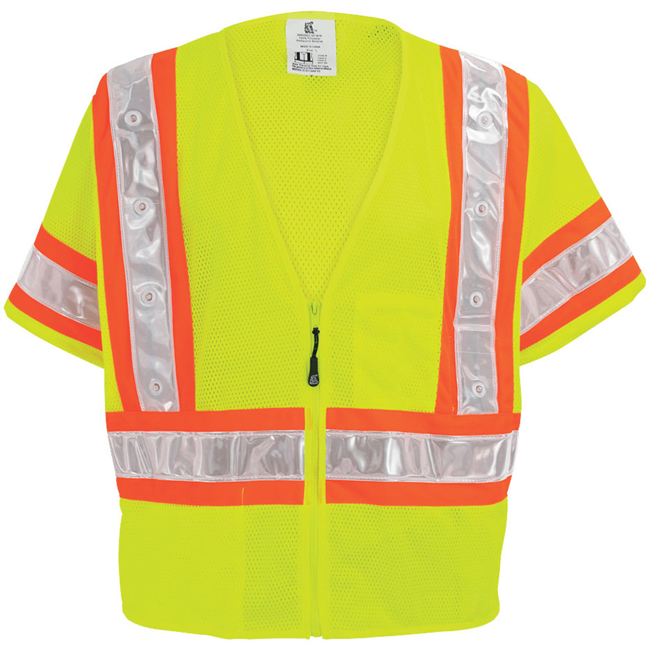 Frogwear LED Illuminated Class 3 Hi Vis Yellow Safety Vest GLO-12LED