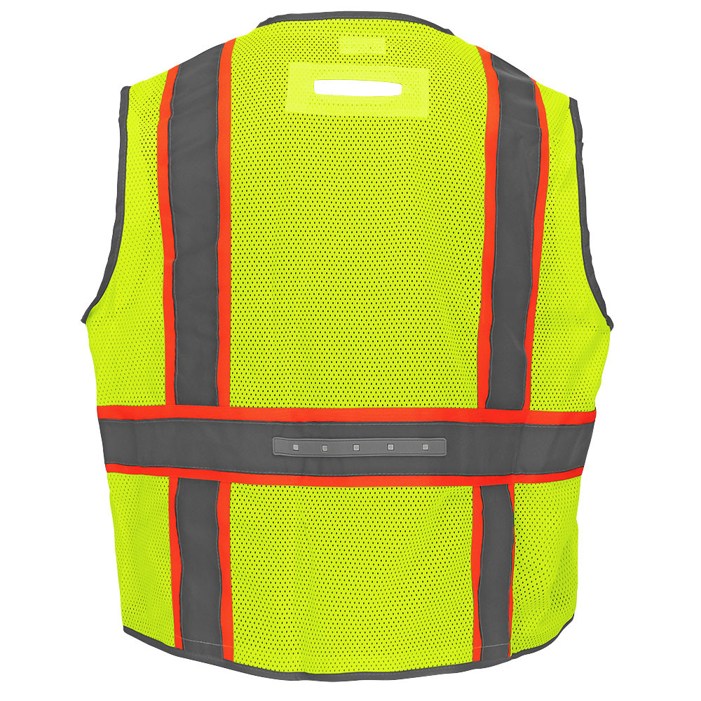 Global Glove Class 2 Hi Vis LED Premium Surveyors Safety Vest GLO