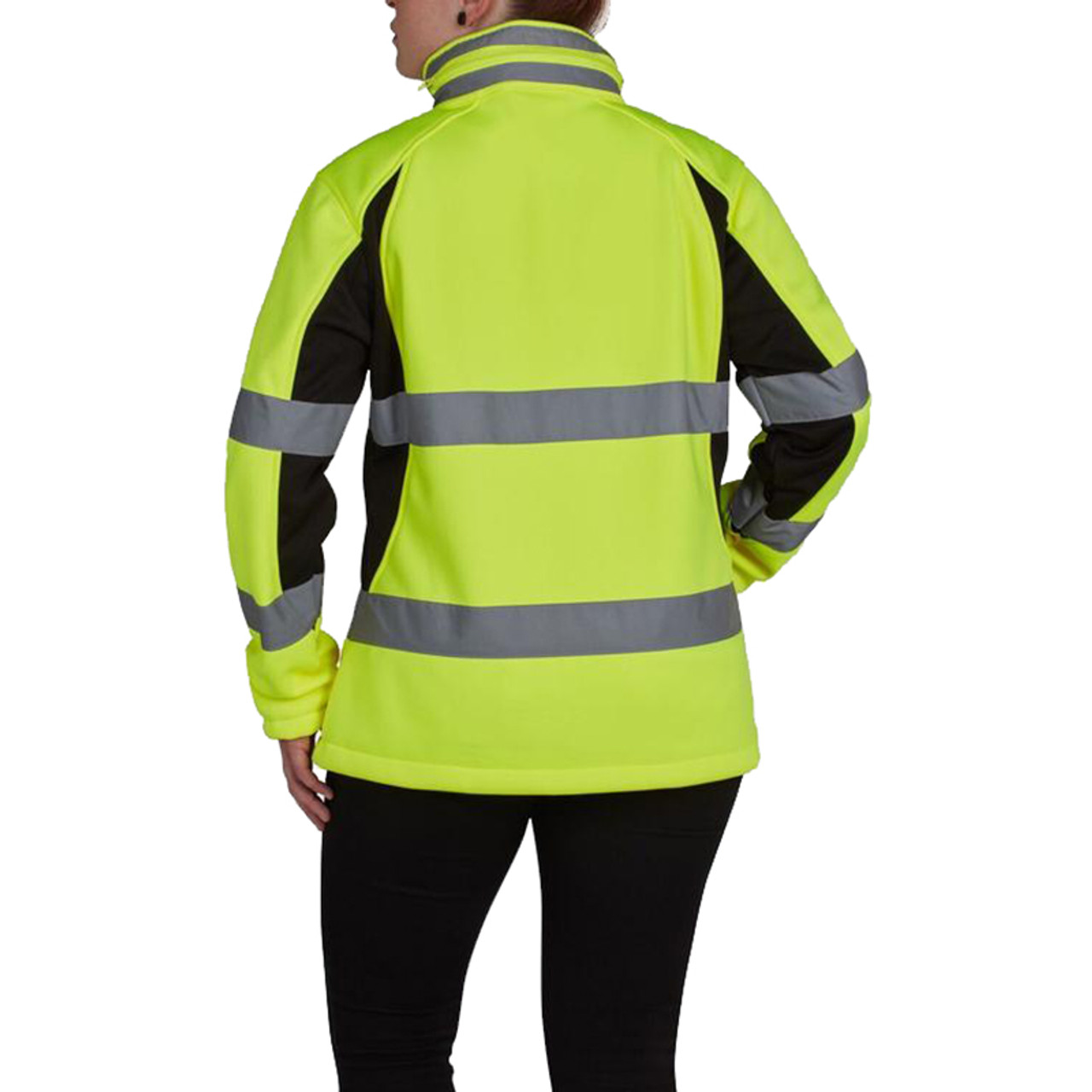 Utility Pro Class 2 Hi Vis Yellow Ladies Soft Shell Jacket with