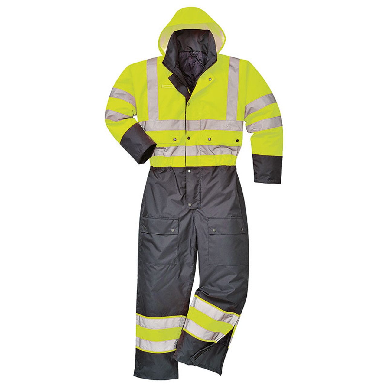 PortWest Class 3 Hi Vis Quilt Lined Coveralls S485