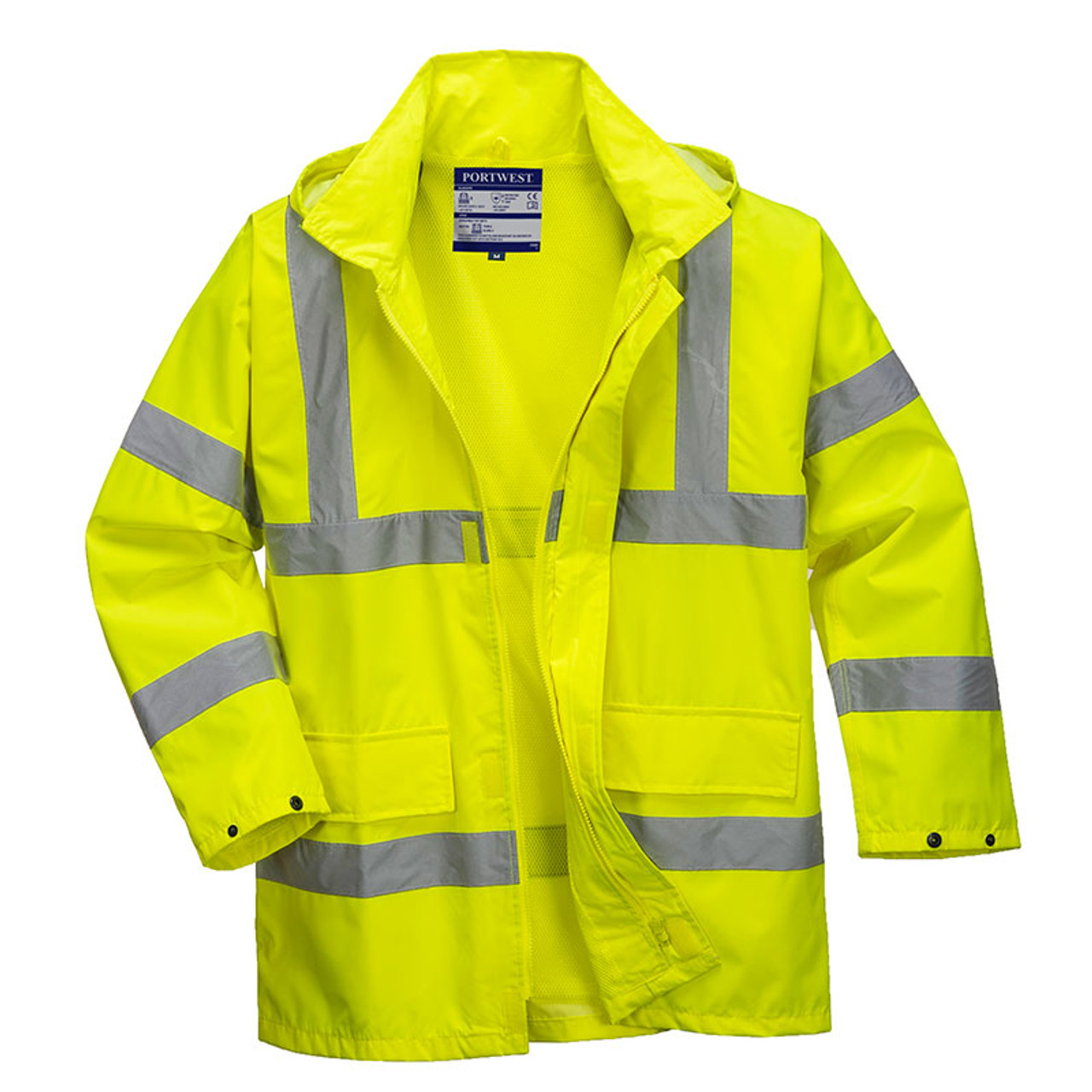 PortWest Class 3 Hi Vis Yellow Lite Traffic Jacket US160