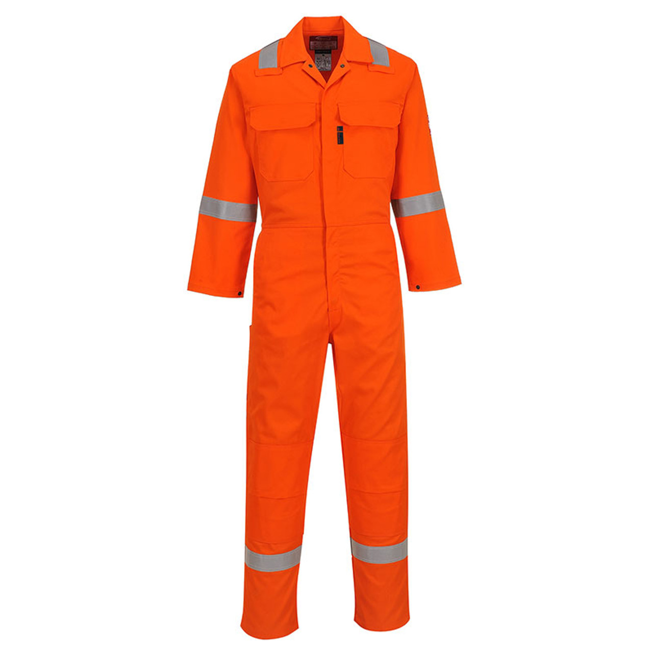 PortWest FR Non-ANSI Hi Vis Orange Bizweld Iona Unlined Coverall UBIZ5OR