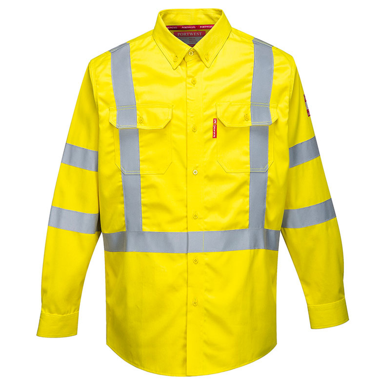 Ariat Men's Long-Sleeve FR Hi-Vis Work Shirt, Yellow, 4XL