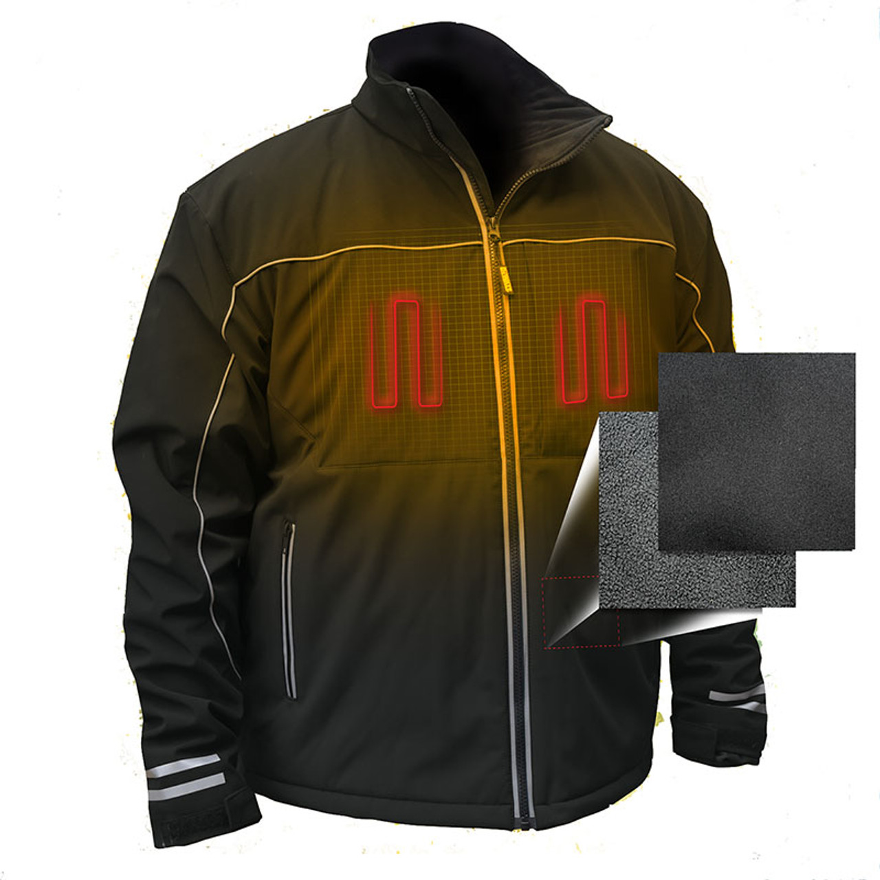 DeWALT Heated Lightweight Soft Shell Black Work Jacket Kit DCHJ072D1