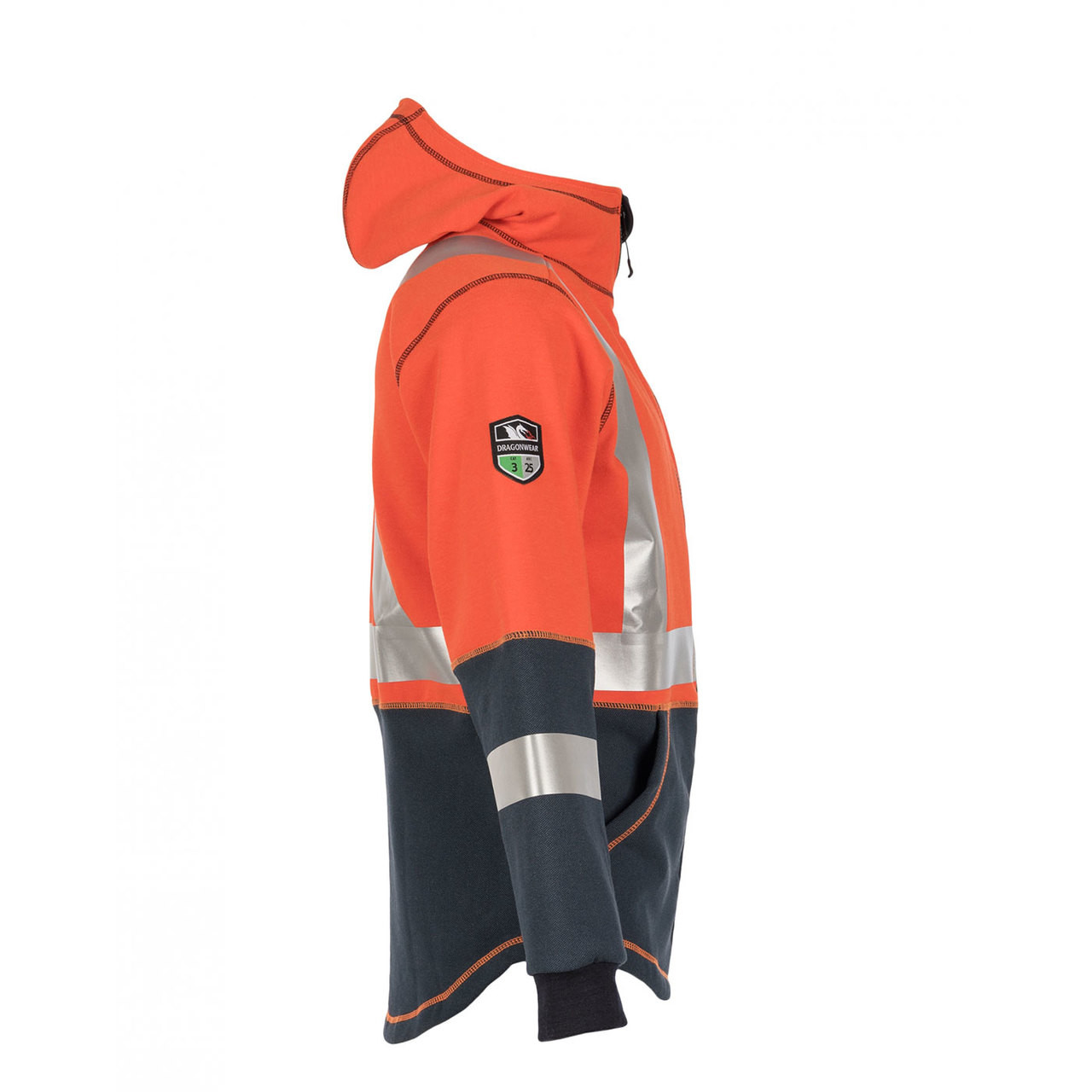 DragonWear FR Non-ANSI Hi Vis Orange Navy Bottom X-Back Elements 