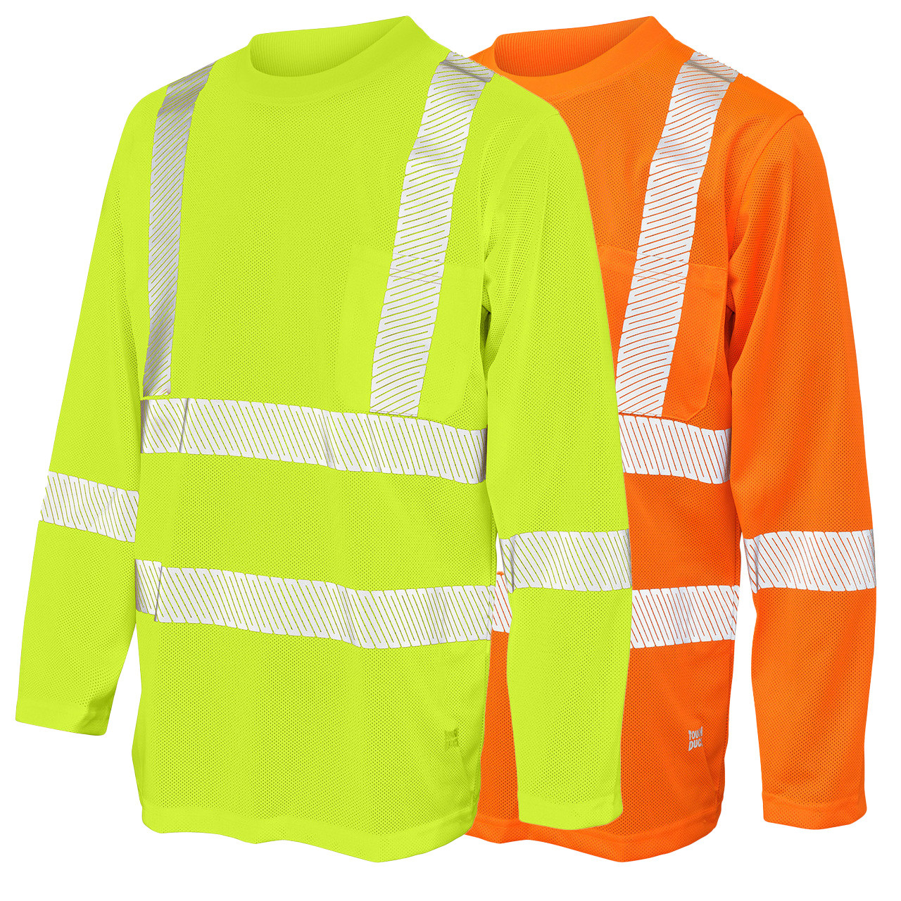 Tough Duck Class Hi Vis X-Back Long Sleeve T-Shirt with Pocket