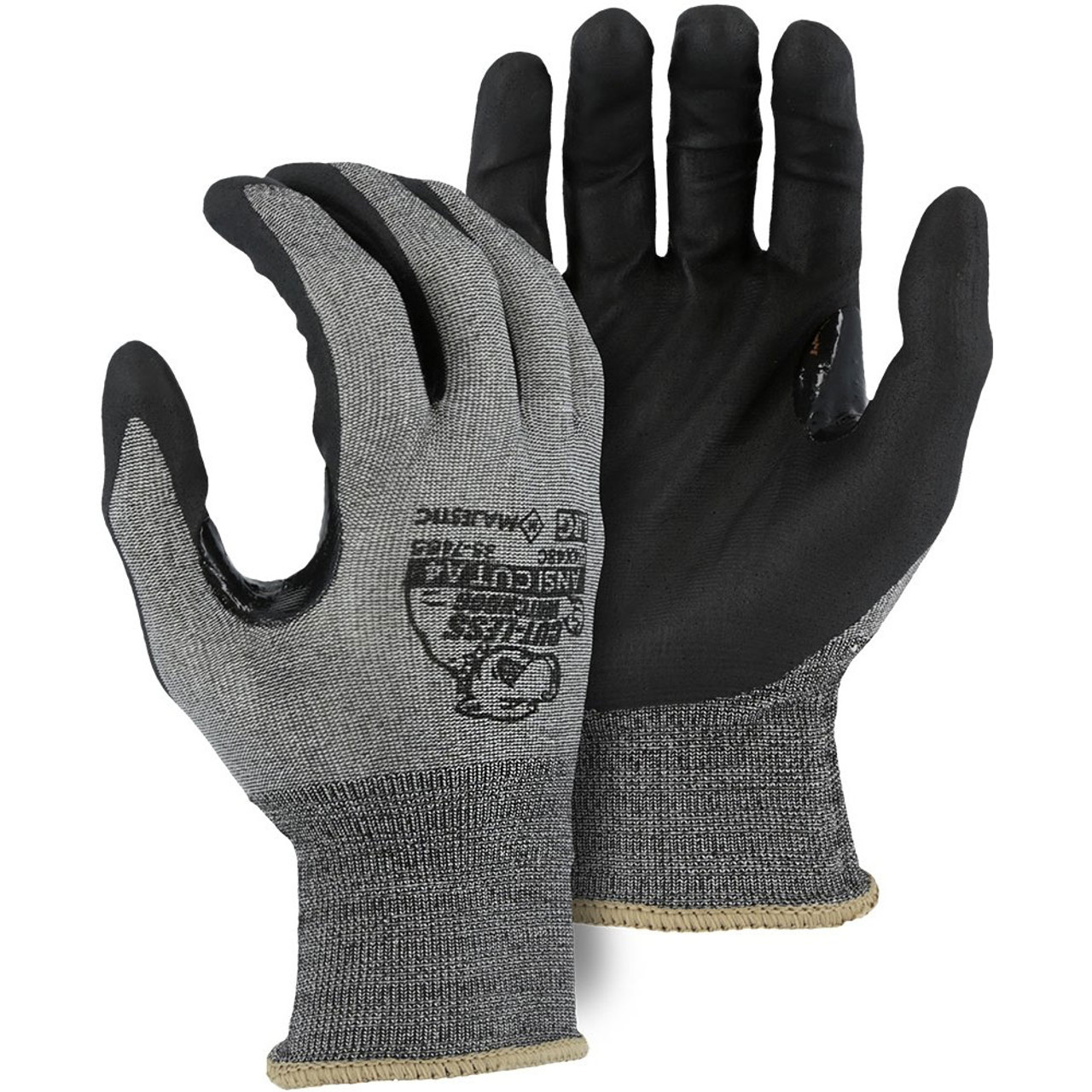 General Purpose Work Gloves: Large, Nitrile Coated, Nylon 45-101-L