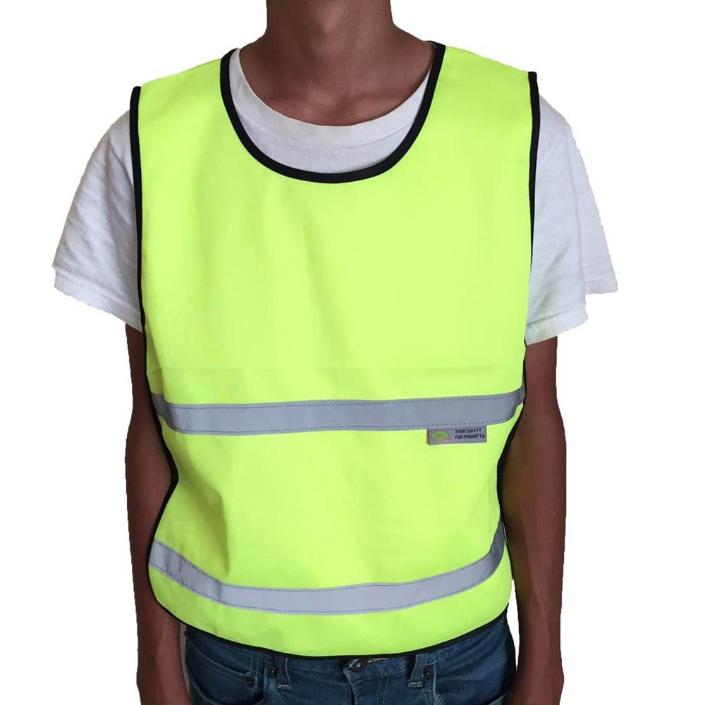 Non-ANSI Yellow Poly Tricot Youth Kids Safety Vest SVY1500