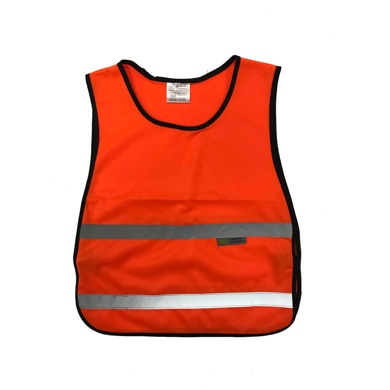 Trottoir Trechter webspin Persona Non-ANSI Orange Poly Tricot Youth Kids Safety Vest SVY1600