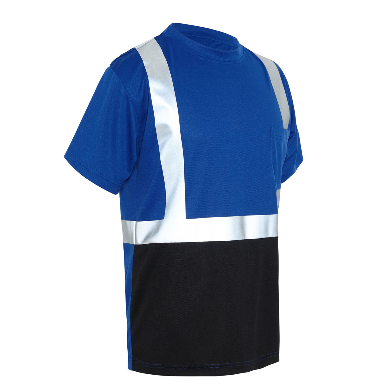 GSS Non-ANSI Hi Vis Reflective Blue with Black Bottom T-Shirt 5123