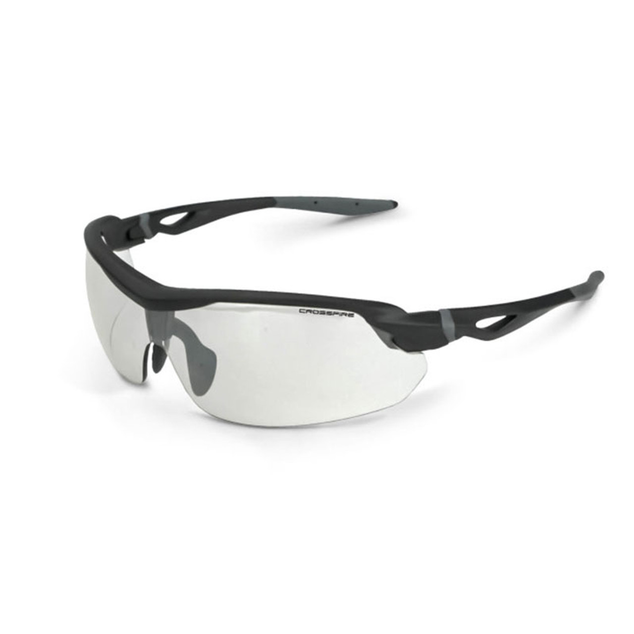Crossfire Cirrus Matte Black Half-Frame Indoor Outdoor Lens Safety Glasses  392215 - Box of 12