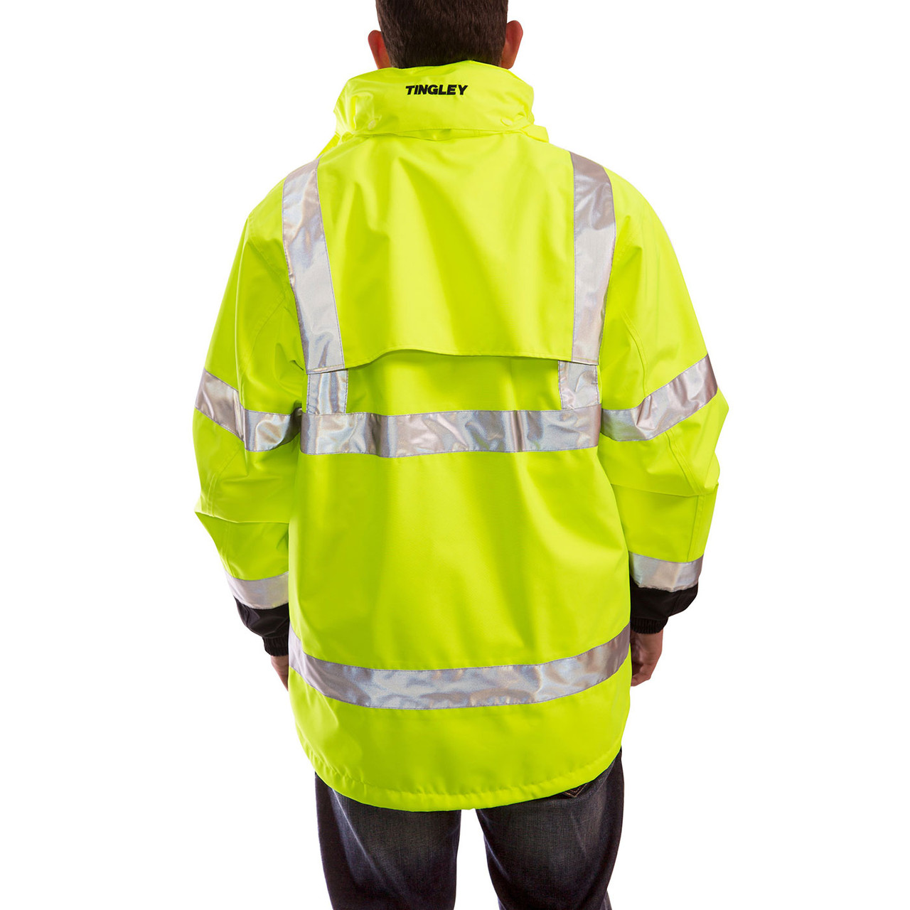 Tingley Class 3 Hi Vis Yellow Black Bottom Icon 3-in-1 Safety