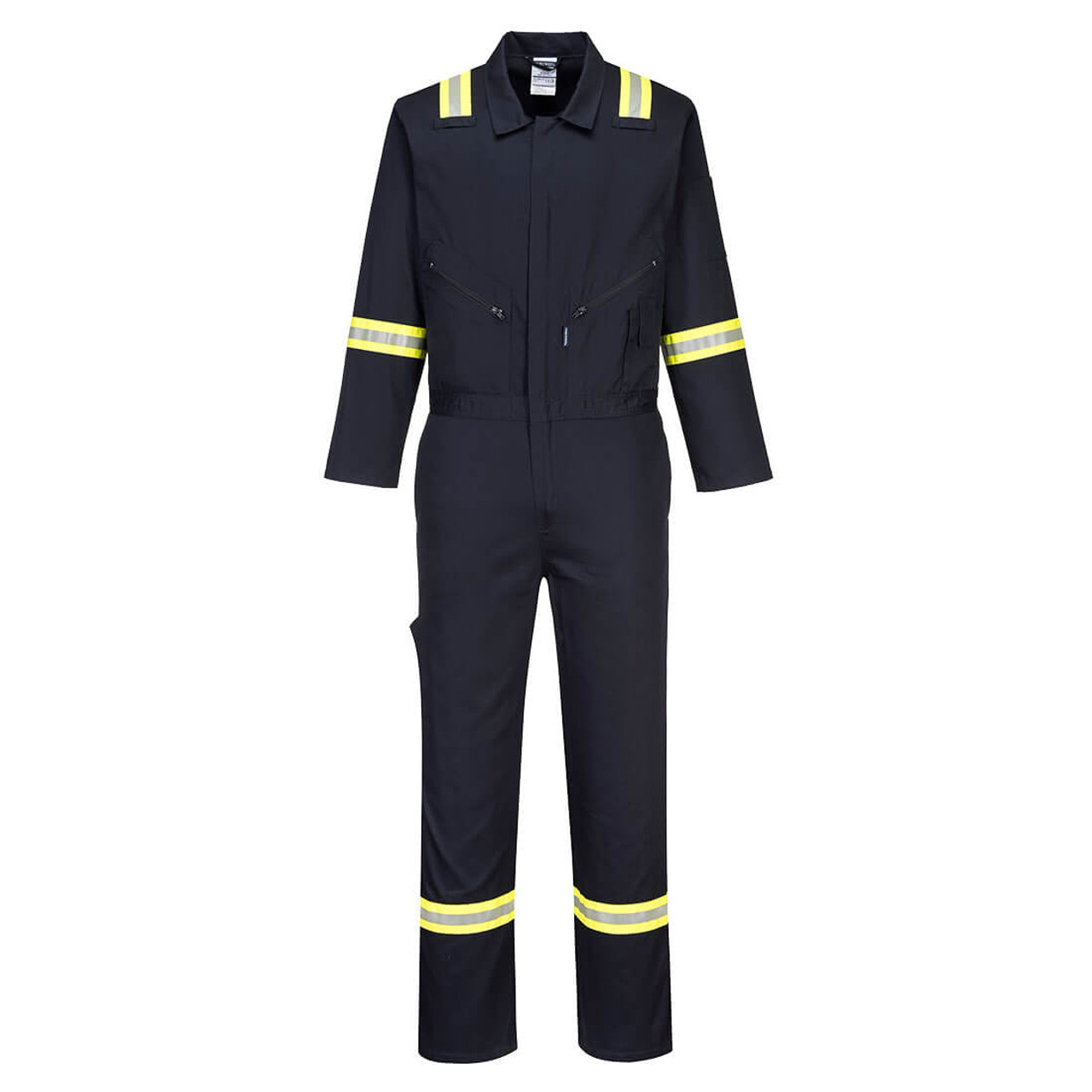 PortWest Enhanced Visibility Navy Iona Cotton Unlined Coverall F129