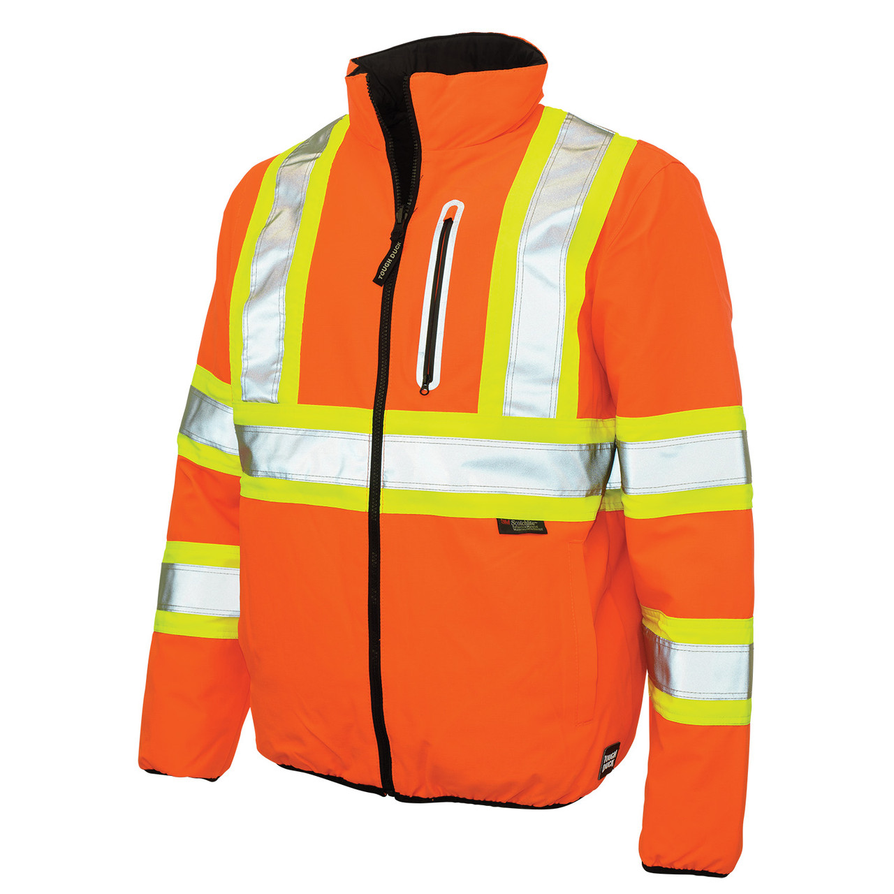Tough Duck Class 3 Hi Vis Two-Tone X-Back Reversible Safety Jacket