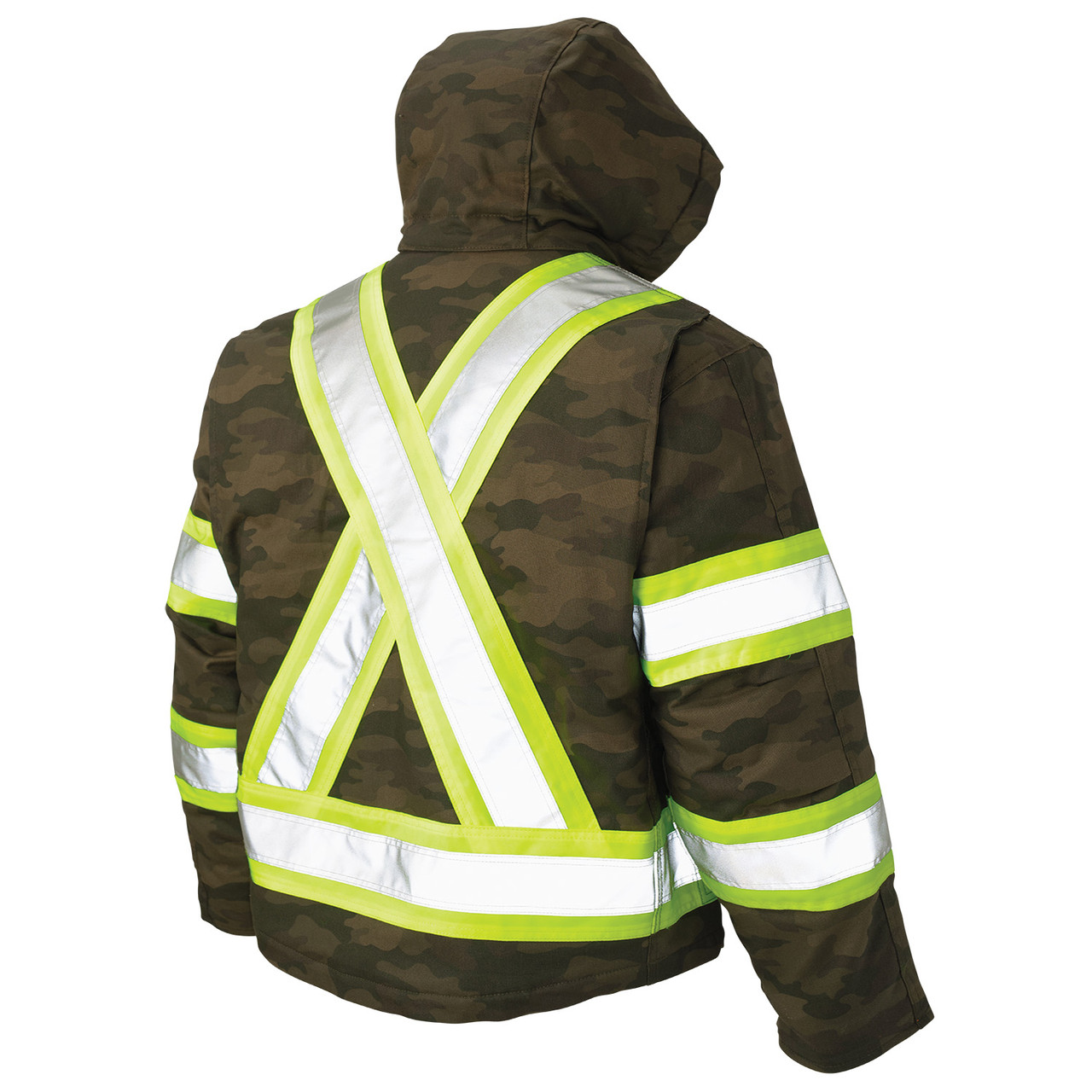 Tough Duck Class 1 Enhanced Visibility Two-Tone X-Back Green Camo