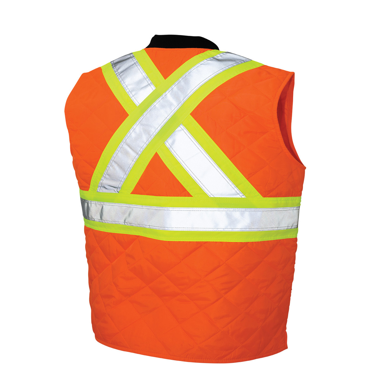 Tough Duck Class 2 Hi Vis Two-Tone X-Back Quilted Safety Vest SV05