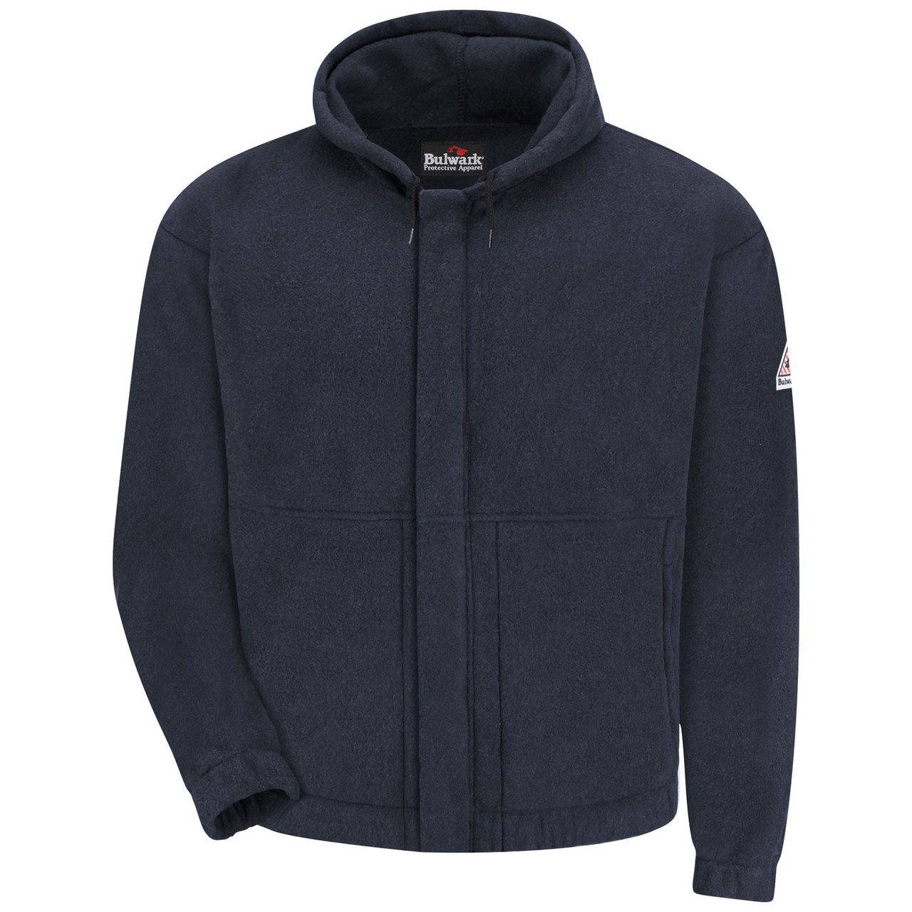 Bulwark FR Zip-Front Fleece Hooded Sweatshirt SMH6