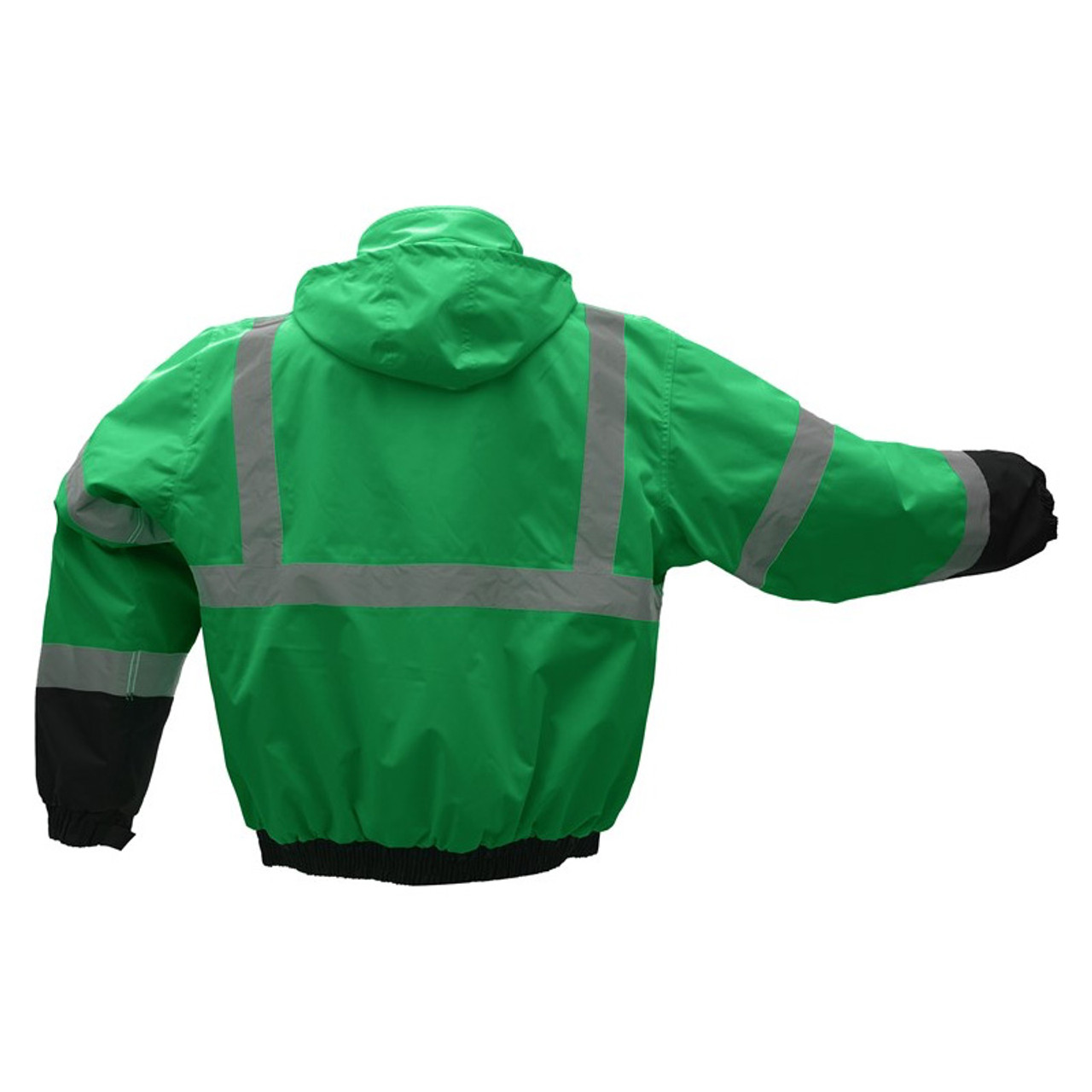 GSS Class 3 Hi Vis CERT Green Winter Bomber Jacket with Quilt Lining 8016