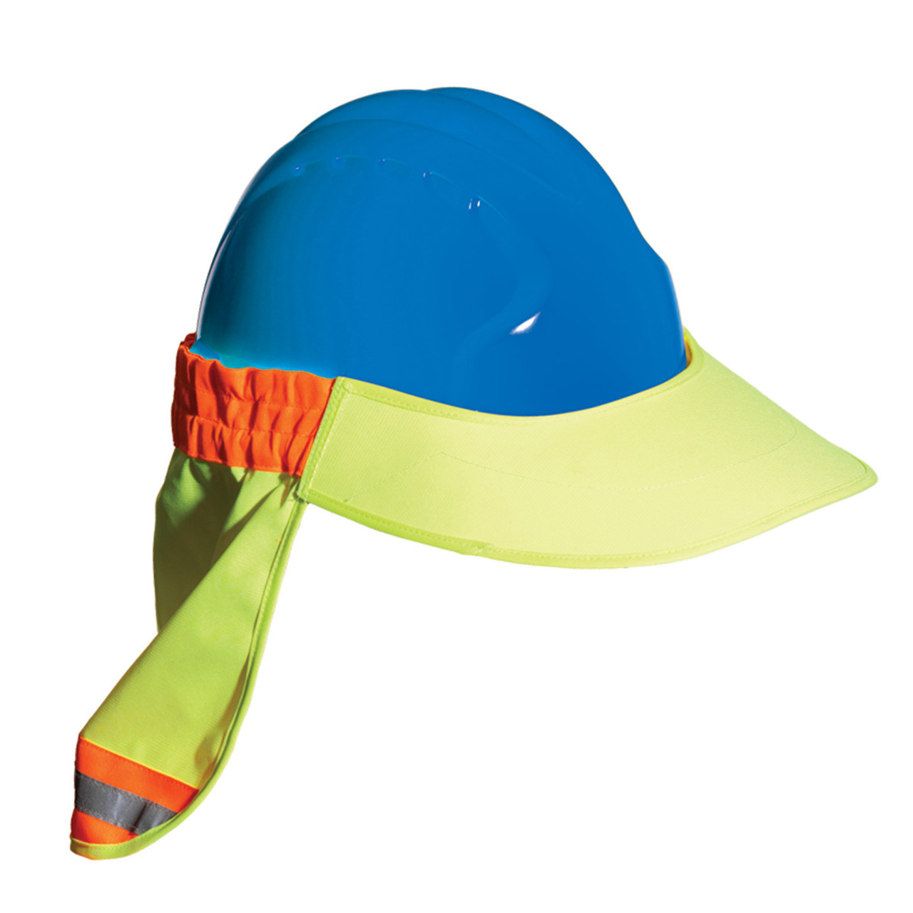 Hi-Vis Yellow OS Full Brim Hard Hat Visor with Neck Shade, Hi-Vis with  Reflective, OR Hard Hat Accessories 396-850-OR - First Industrial Supplies