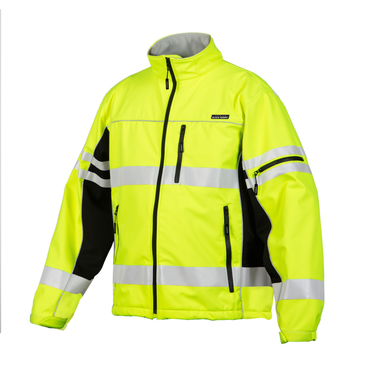 ジャケット・アウター TheEnnoy Professional3LAYERSHELL JACKETL Kishigo Soft Shell Safety Jacket Premium Black Series JS137 Lime