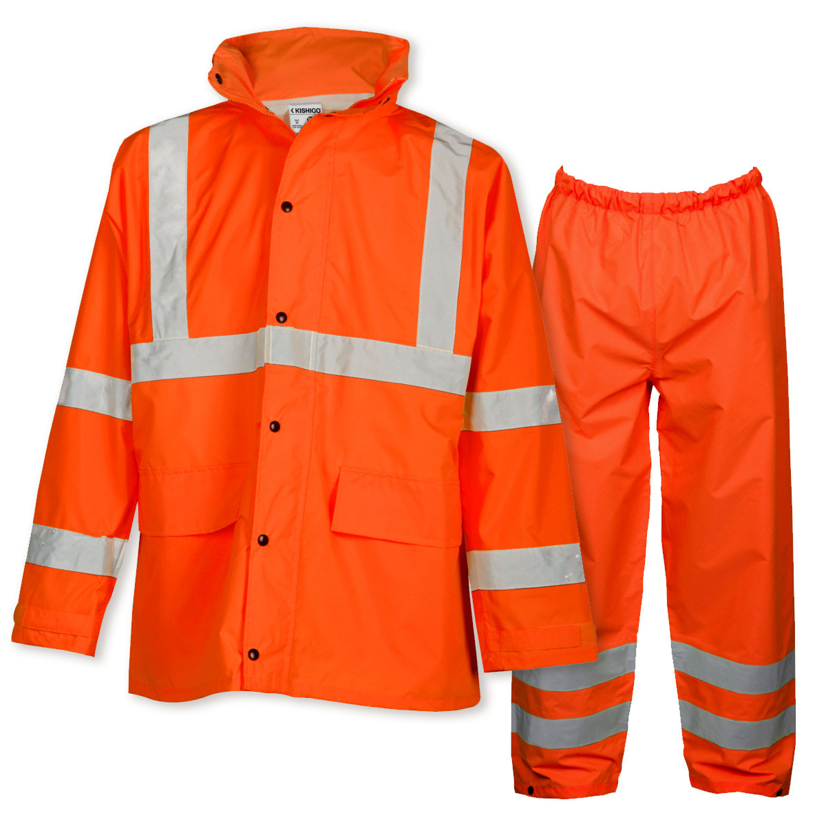 Kishigo Rainwear Set Full Rainsuit RW110 Lime | RW111 Orange