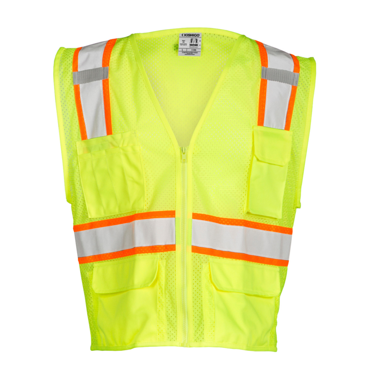 Kishigo All Mesh Contrast Vest 1195 Lime