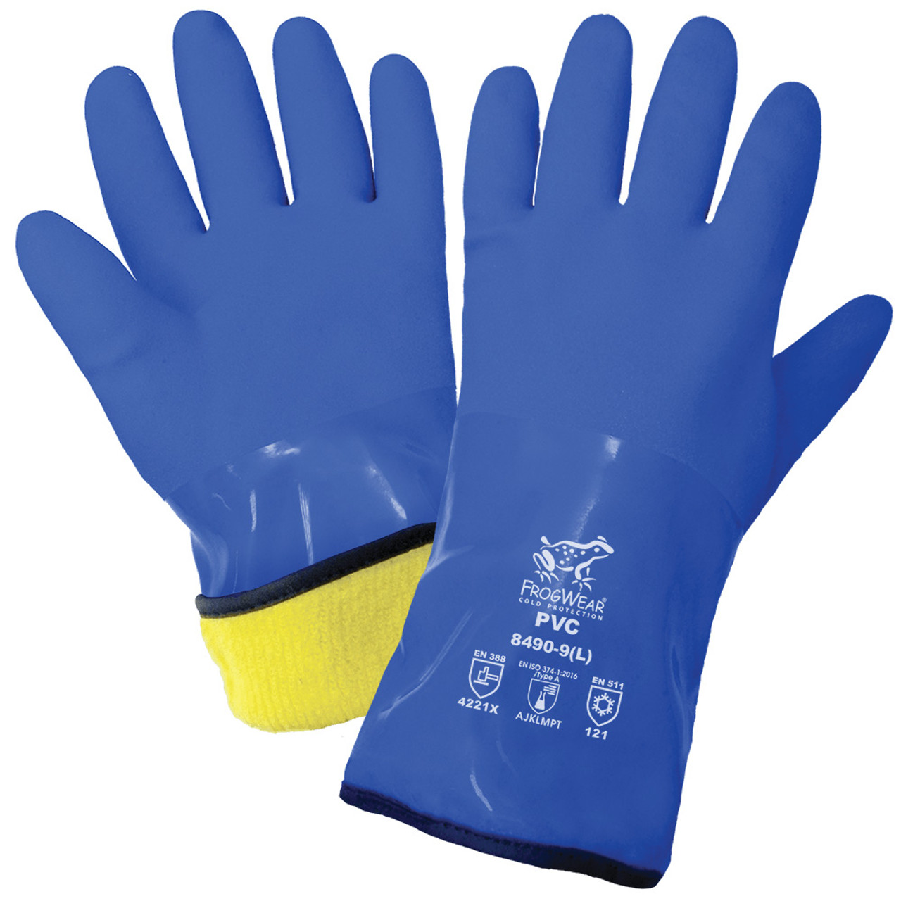 Safety Orange Insulated PVC Dipped Gloves : Insulated Chemical Resistant  Gloves : Industrial Safety Gloves and Hand Protection