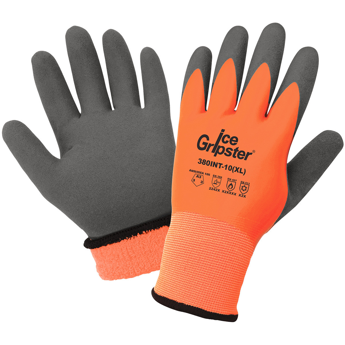 Ice Gripster® Cut Abrasion Puncture Hi Vis Double-Coated Low Temp