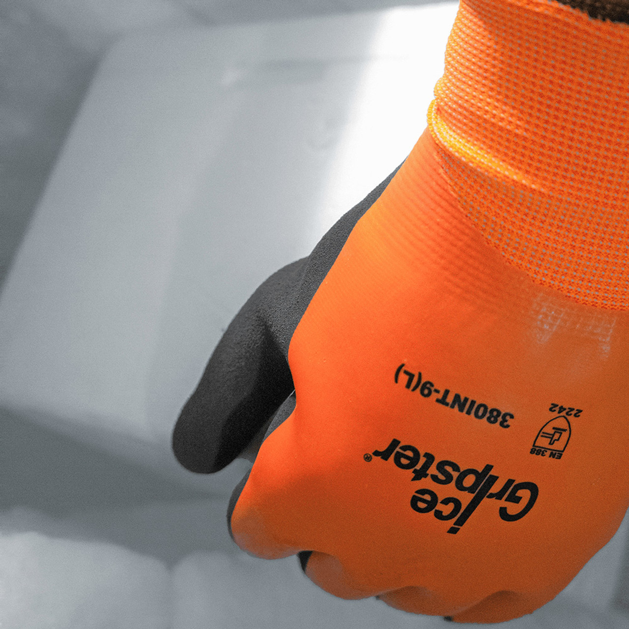 Ice Gripster® Cut Abrasion Puncture Hi Vis Double-Coated Low Temp Gloves -  Dozen 380INT