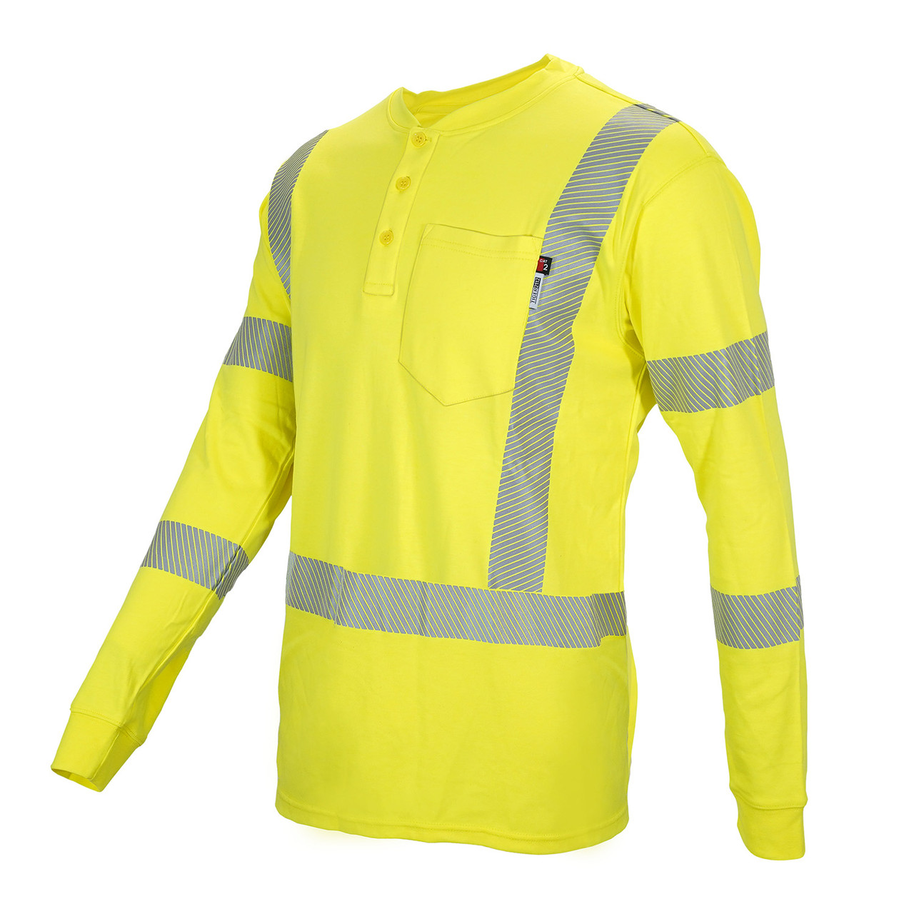 Flamesafe FR Hi Vis Class Yellow Henley HMAYC2