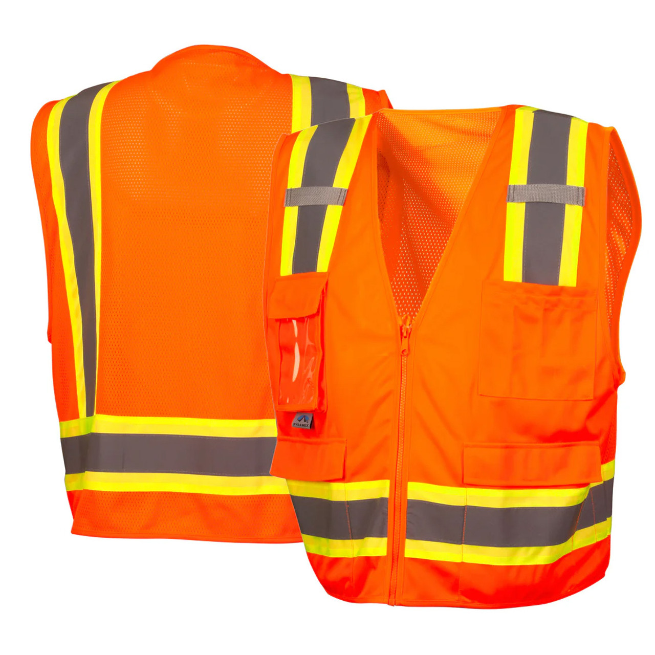 Type R - Class 2 Hi-Vis Lime Safety Vest with Black Bottom