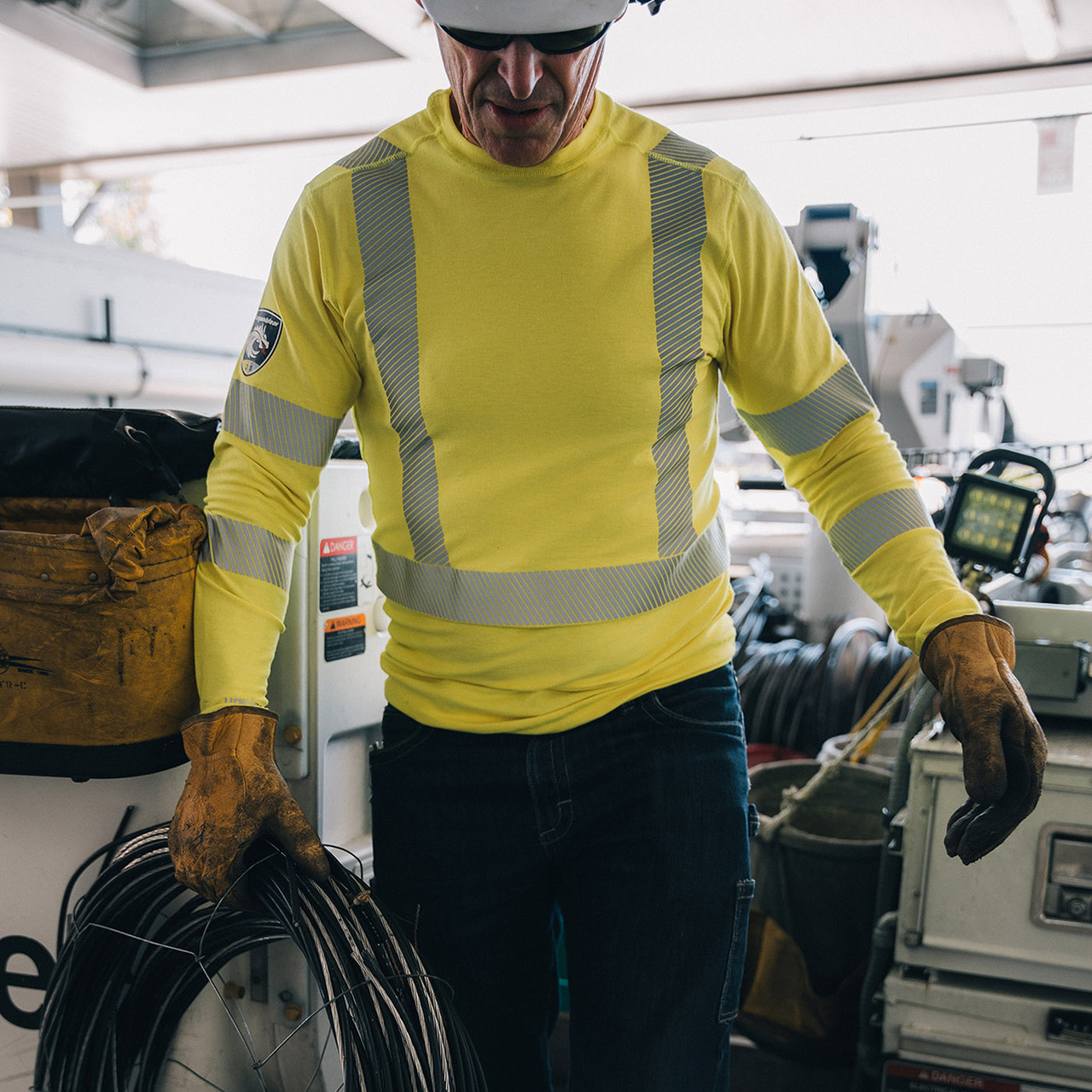 Dragonwear Pro Dry® Tech FR Shirt Long Sleeve Hi-Vis Yellow 146344