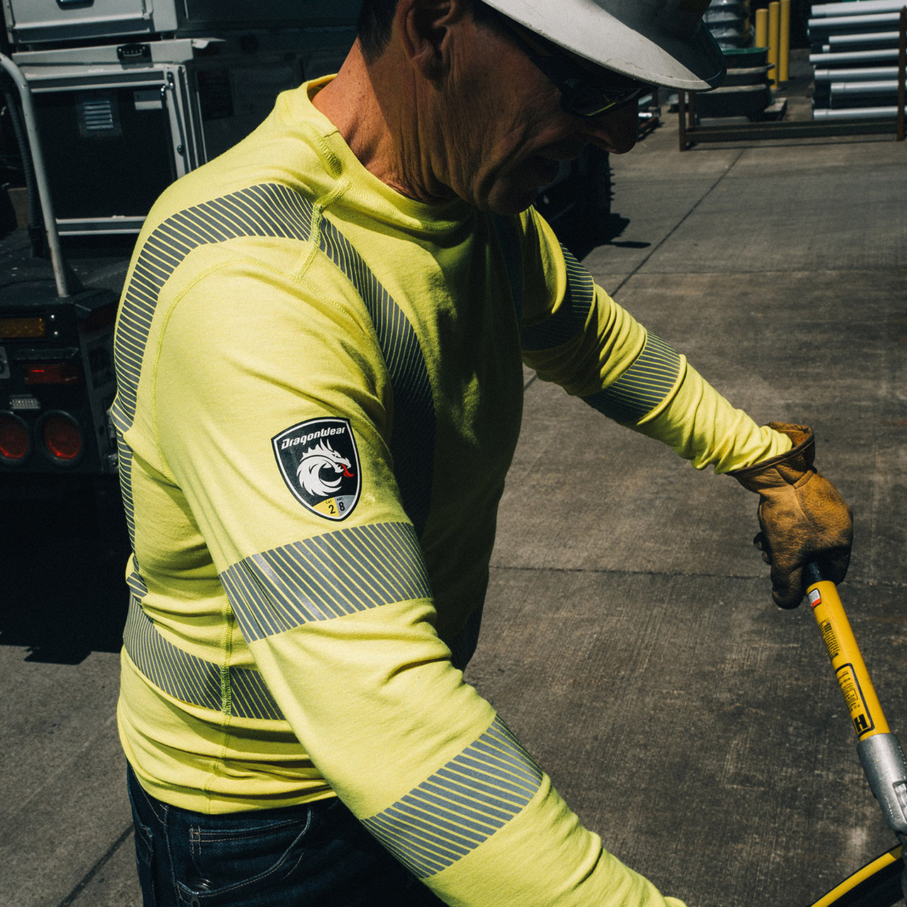 Dragonwear Pro Dry® Tech FR Shirt Long Sleeve Hi-Vis Yellow 146344