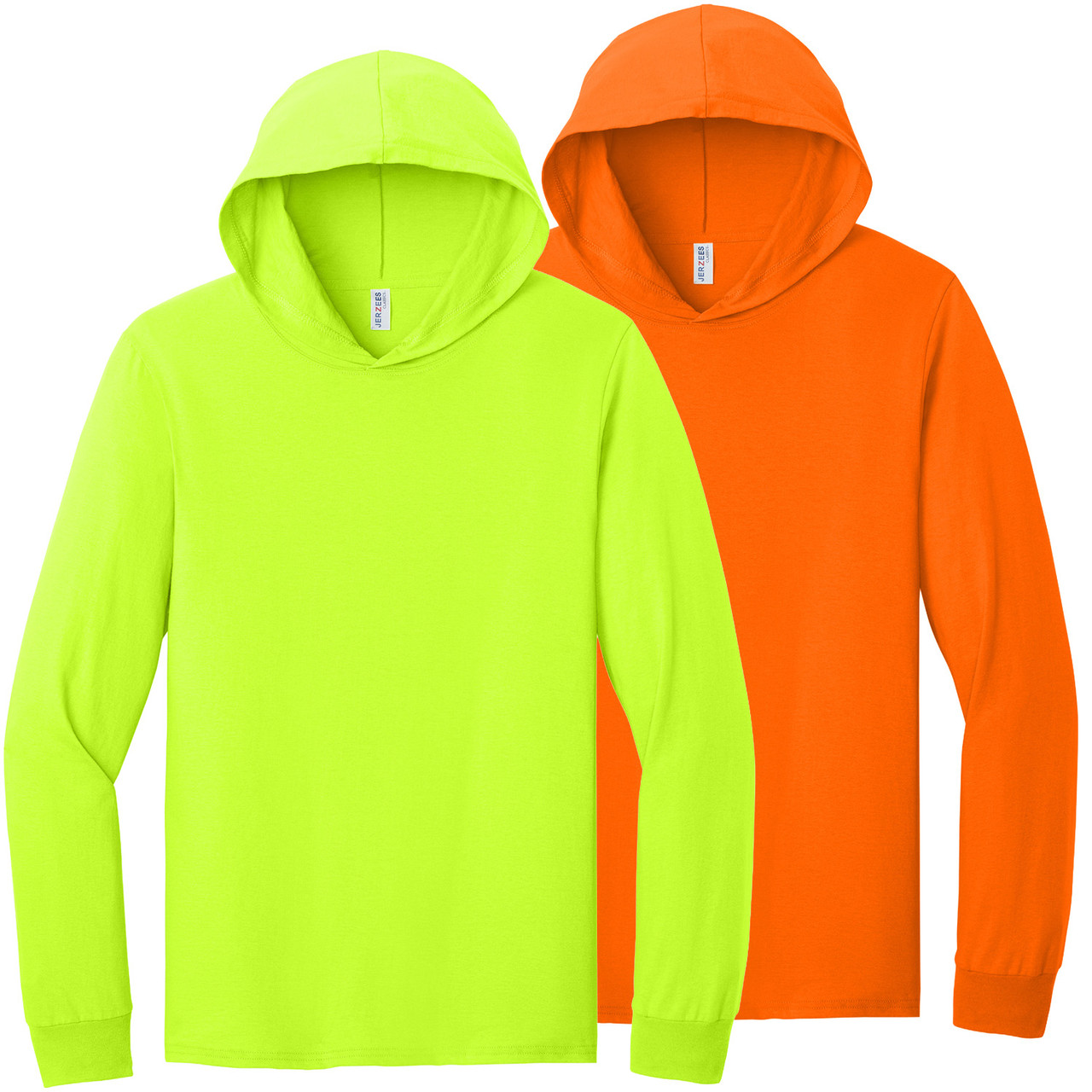 Jerzees Classics™ 363LH Unisex Cotton Hooded Long Sleeve T-Shirt 