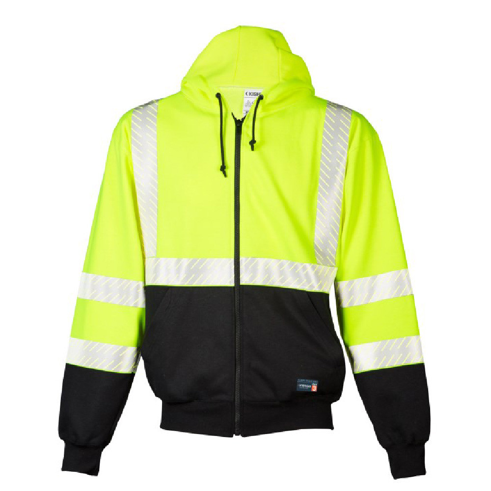 Kishigo FR Hoodie Lime Reflective Hi Vis F507