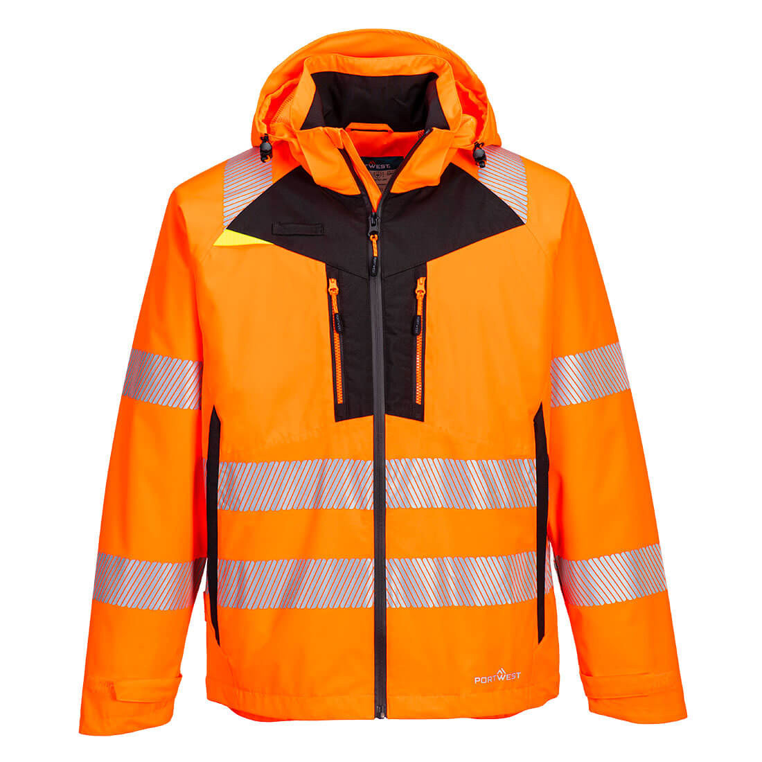 Portwest DX4 Hi-Vis Shell Rain Jacket Orange DX462