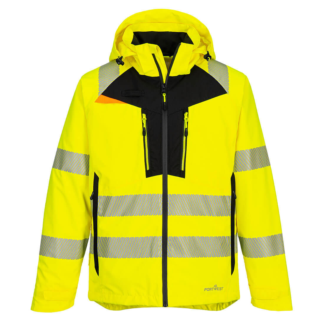 Portwest DX4 Hi-Vis Shell Rain Jacket Orange DX462