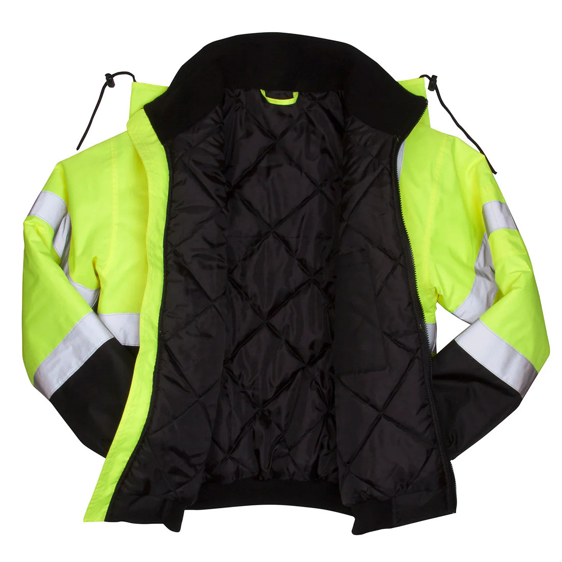 Pyramex Class 3 Hi Vis Lime Black Bottom Weatherproof Bomber
