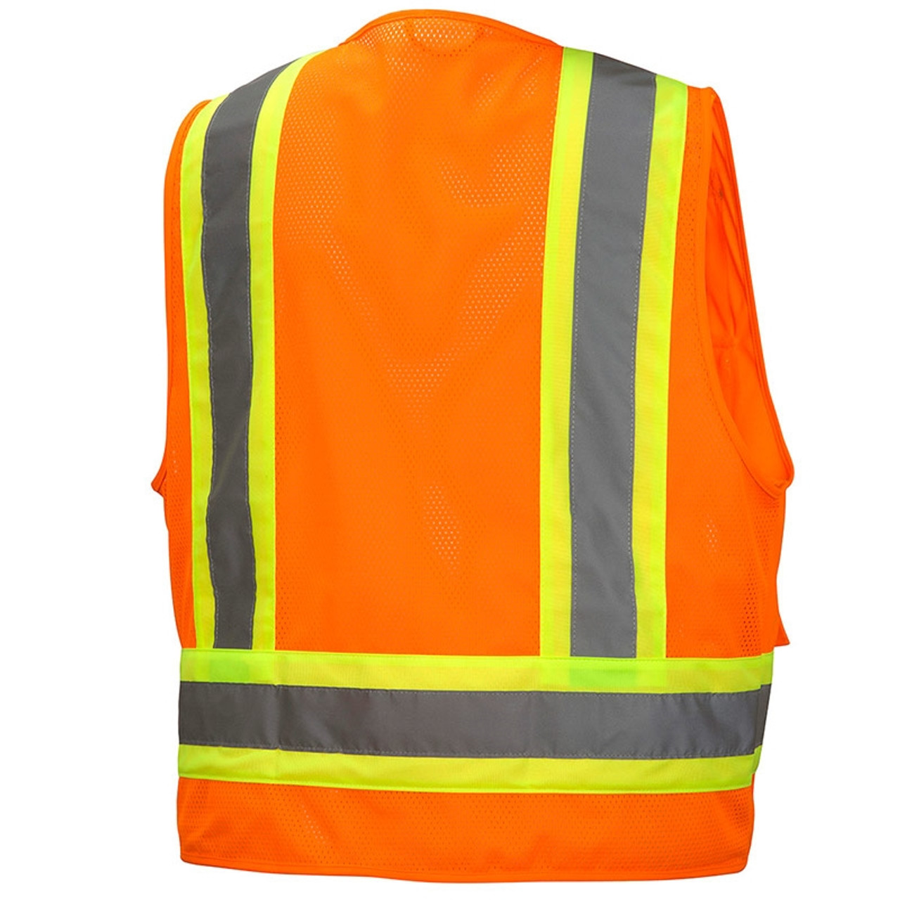 Pyramex Class 2 Hi Vis Orange Two-Toned Safety Vests RVZ2420