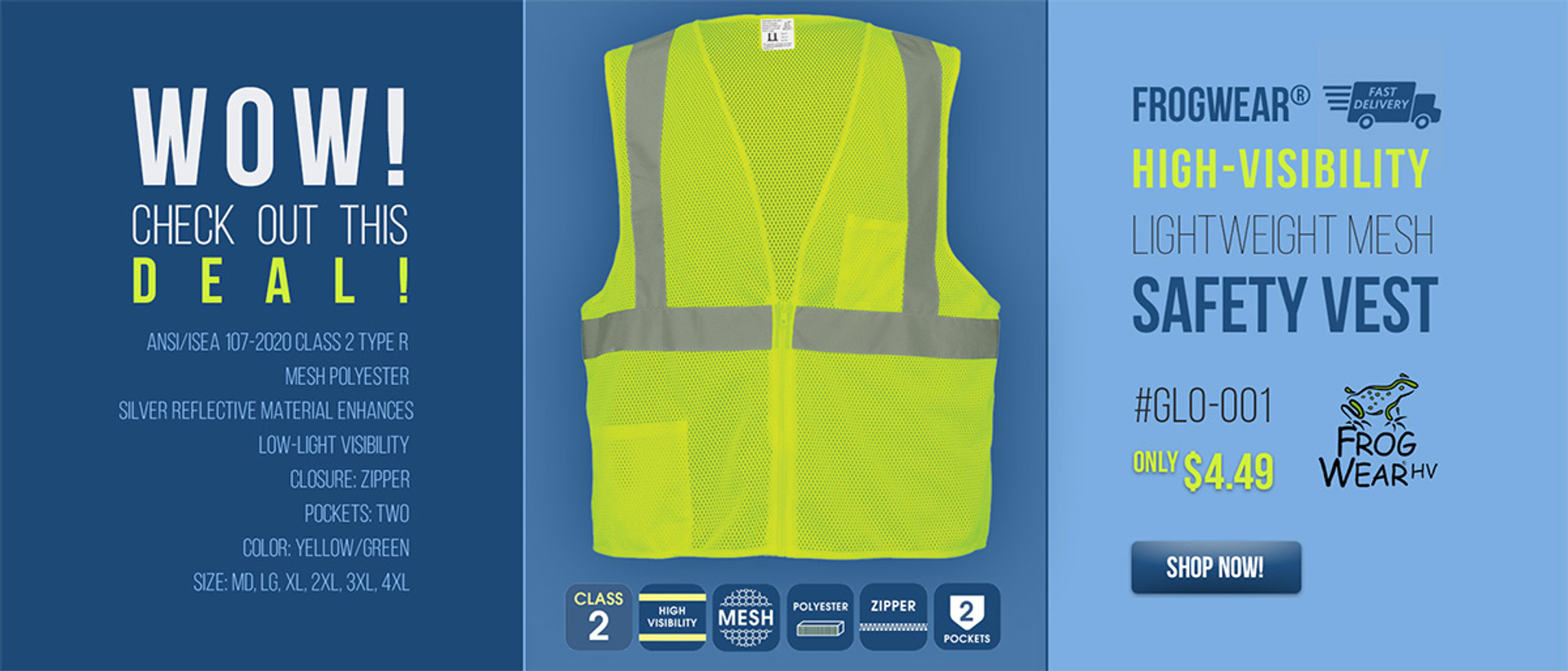 Reflective vest. Comfort - BLOK