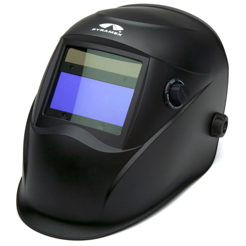 Pyramex Leadhead Auto-Darkening Matte Black Welding Helmet WHAM1020MB Side Pyramex Leadhead Auto-Darkening Matte Black Welding Helmet WHAM1020MB Side