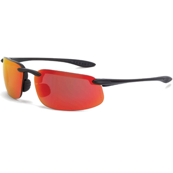 Crossfire ES4 Crystal Black Half-Frame Smoke Lens Safety Sunglasses 2141 -  Box of 12