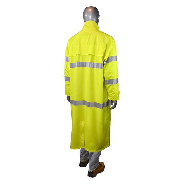 PortWest Class 3 Hi Vis Classic Raincoat UH445