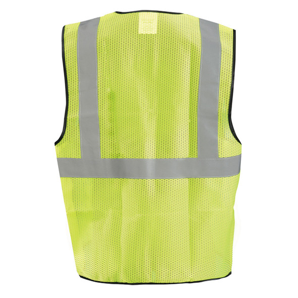 Occunomix Class 2 Hi Vis Economy Mesh Construction Vest ECO-GC Yellow Back