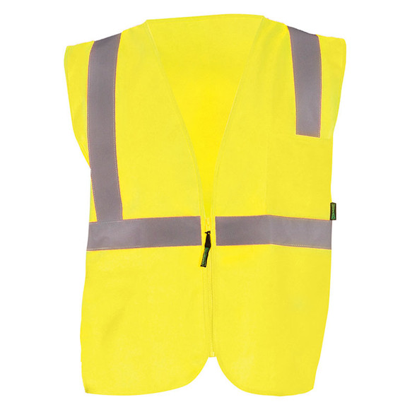 Occunomix Class 2 Hi Vis Vest Economy Mesh Zipper Front ECO-GCZ