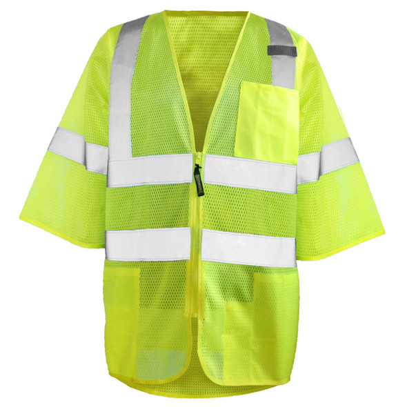 Occunomix Class 3 Hi Vis Mesh Safety Vest LUX-HSCOOL3 Yellow