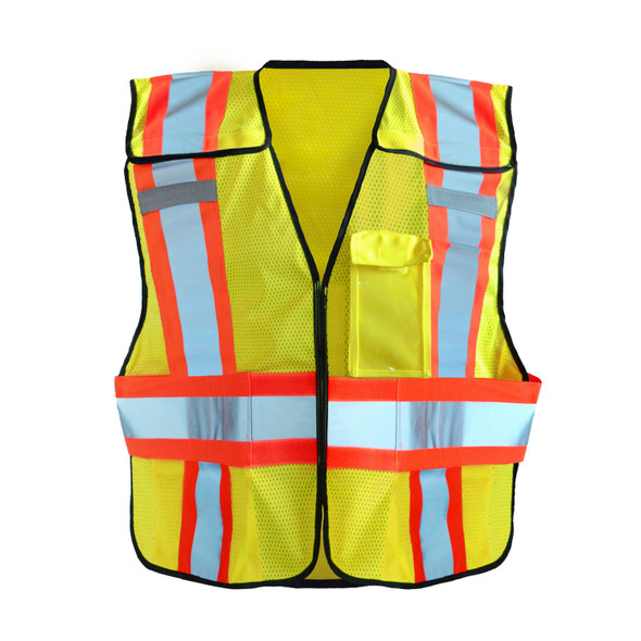 Occunomix Class 2 Hi Vis Yellow Adjustable Safety Vest LUX-SC2TB Front